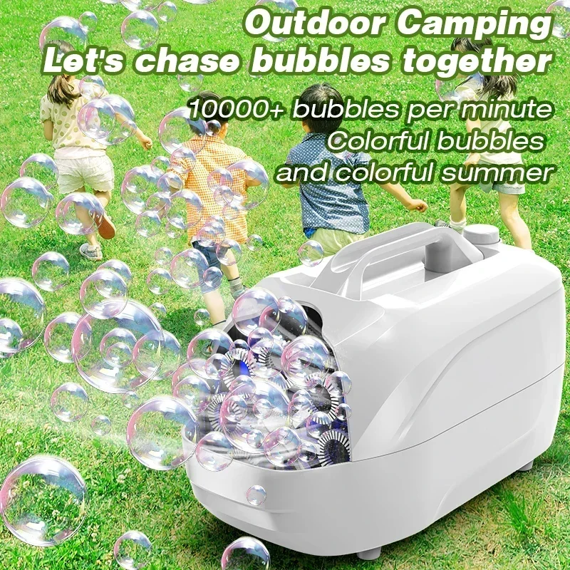 Handheld stage bubble machine for parent-child interaction outdoor 8-hole small children\'s bubble toy kindergarten holiday gift