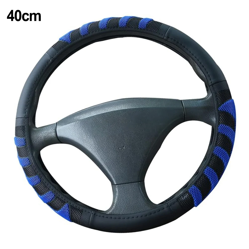 

Leather and Rubber Anti Slip Steering Wheel Cover for Truck and Bus Effortless Installation with Enhanced Grip for Safe Driving