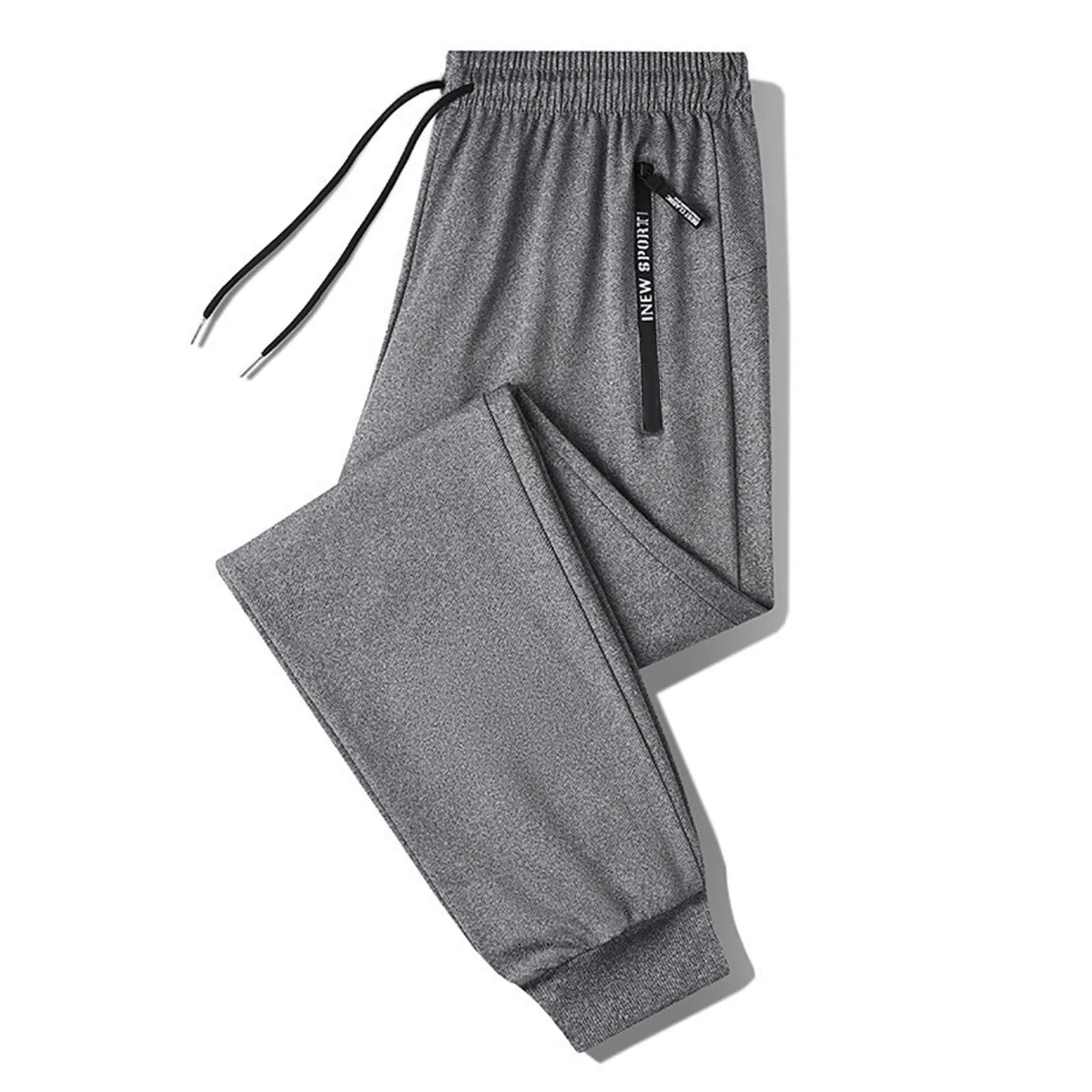 Pantalon de sport long respirant à séchage rapide pour hommes, vêtements de travail décontractés, pantalons de glace minces, haute élasticité, été, style Injadt