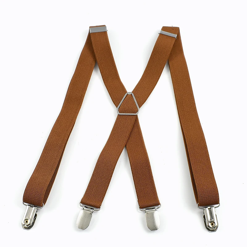 Deepeel 2.5*100cm Men Suspenders 4 Clips Elastic Adjust Strap Harness Adults Man Braces for Pants Hanger JockStrap Accessories