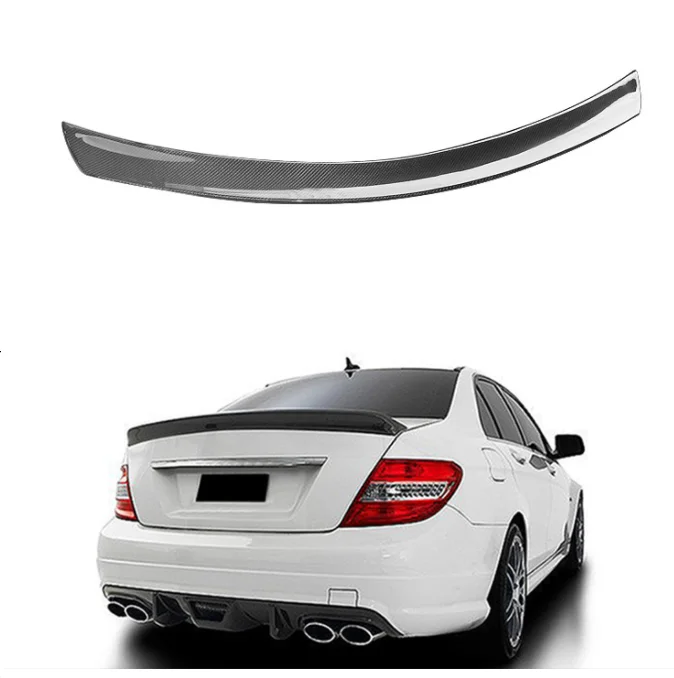 Carbon Fiber Car Spoilers For 2007-2014 Mercedes Benz W204 Upgrade V Style Mercedes W204 Rear Spoiler Wing