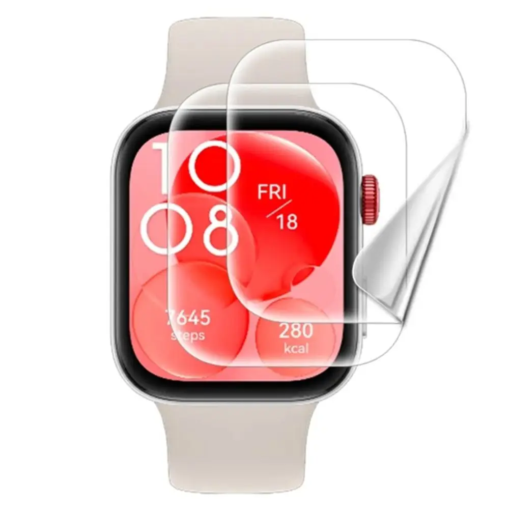 2Pcs TPU Protective Films Anti-Scratch Full Coverage Screen Protector Accessories Smart Watch for Huawei Watch Fit 3