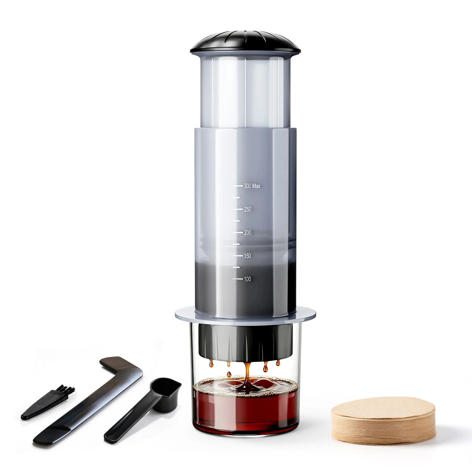 New 300ml Espresso Coffee Maker Machine Portable Cafe French Press Coffee Pot With Filter Paper Kit Bar Set For AeroPres