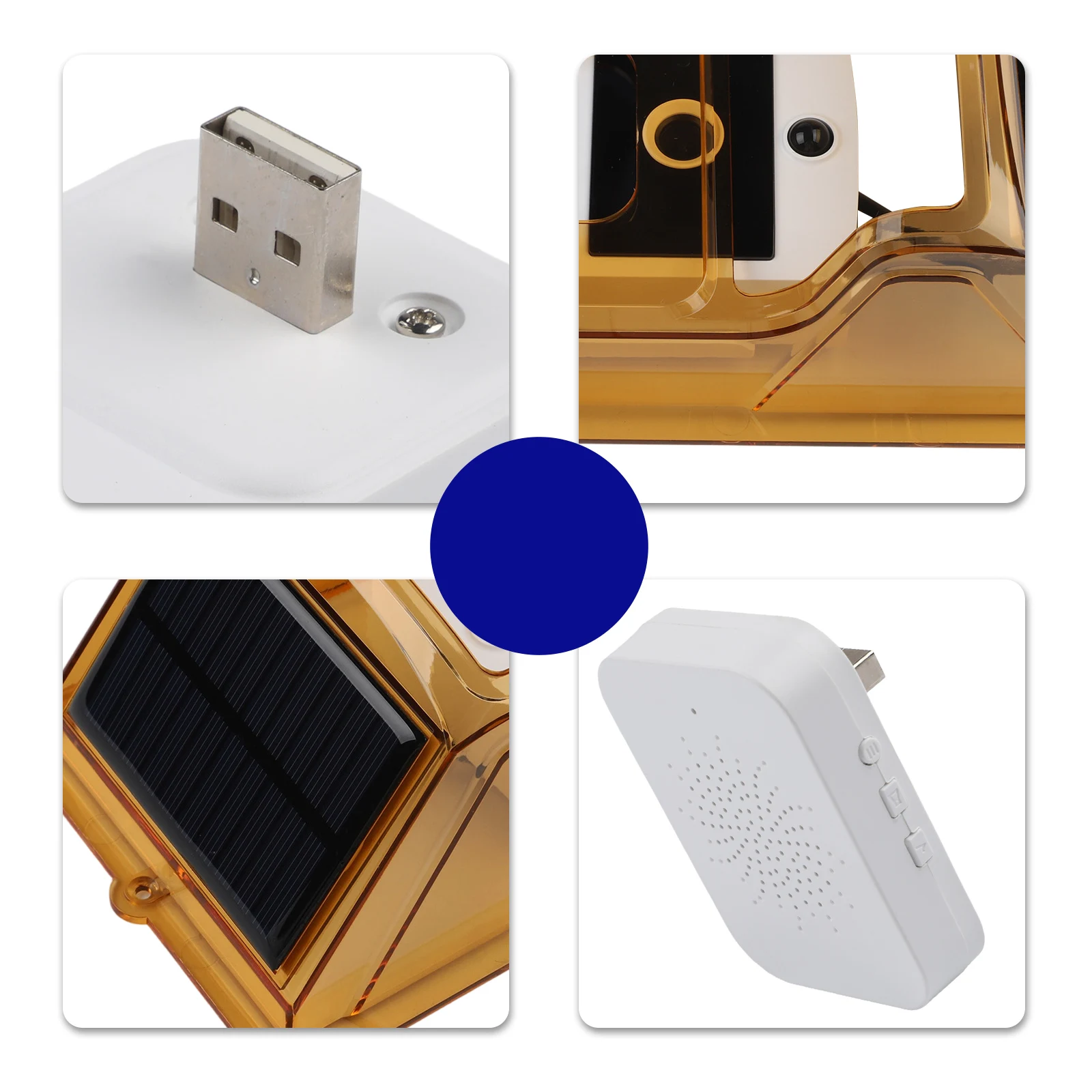 Wifi Doorbell with Solar Charging Cover Waterproof Design For Night Vision and Two Way Communication for Outdoor Use