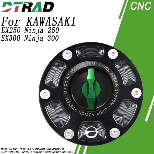 Nueva tapa de tanque de combustible para KAWASAKI EX250 Ninja 250 2014-2018 EX300 Ninja 300 2013-2017 tapas de aceite de Gas de carreras de liberación rápida para motocicleta