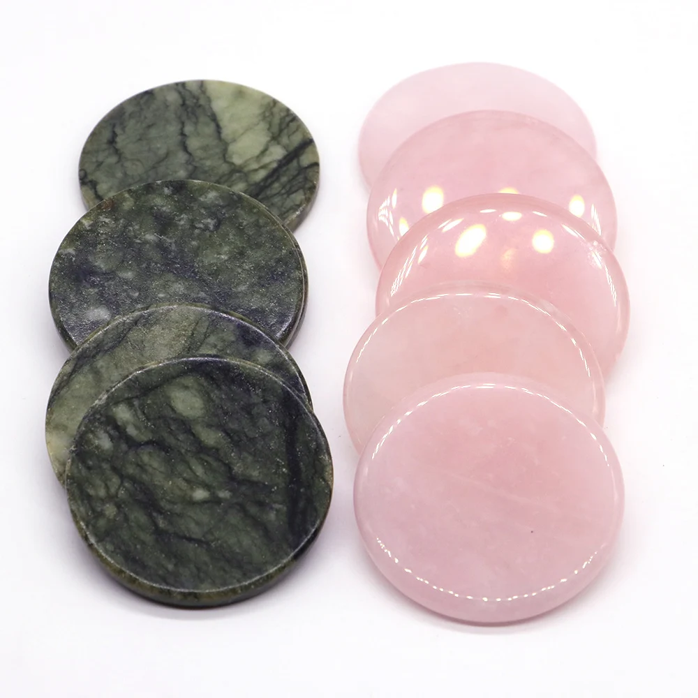 50mm Glue Pallet Eyelashes Extensions Jade Stone Durable Useful False Eye Lashes Glue Pad Natural Rose Quartz Holder Makeup Tool