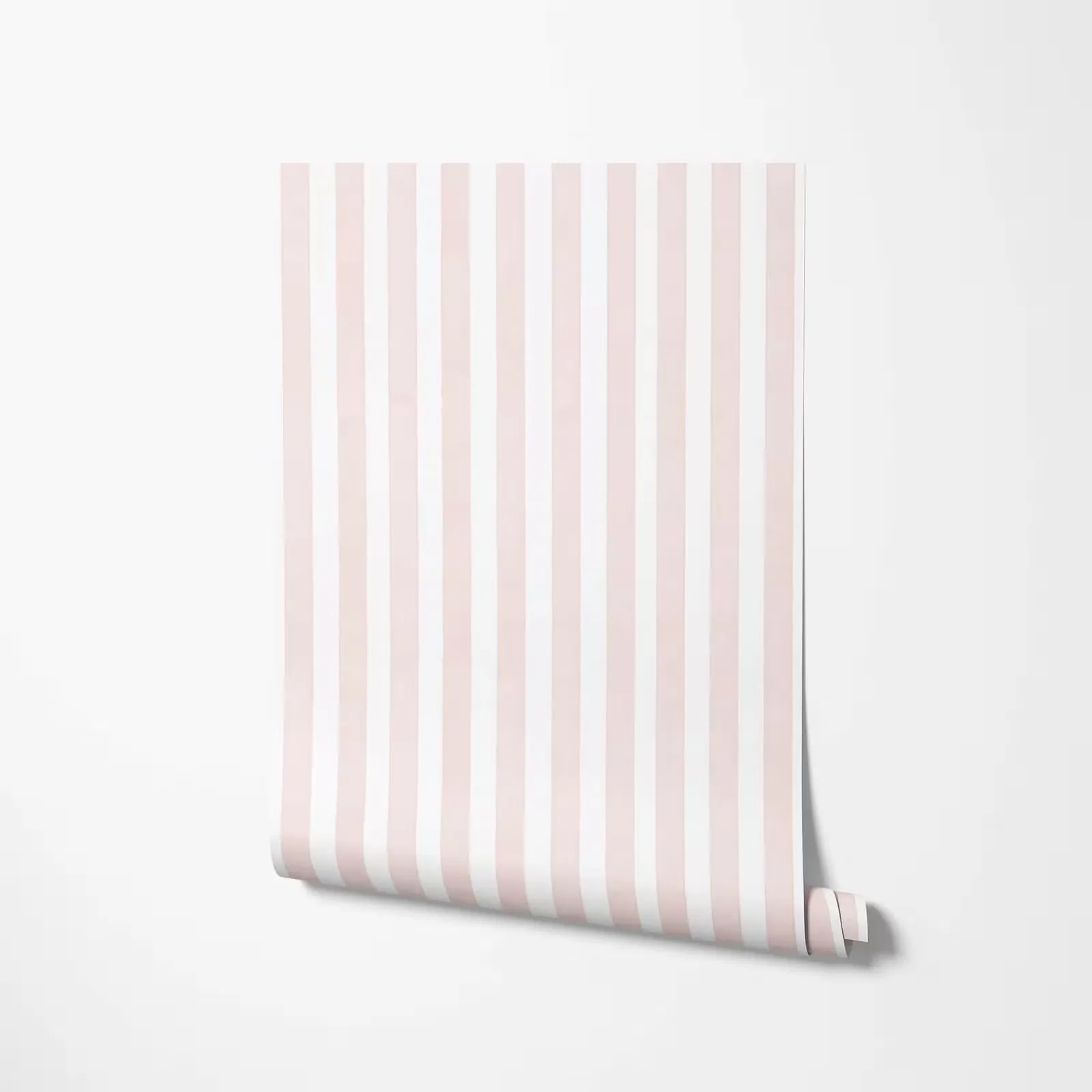 Removable Wallpaper, Peel and Stick Wallpaper, Light Pink Girls Room Striped Wallpaper, White and Pink Wall Mural For Home Decor