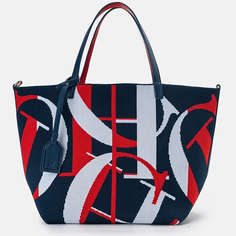 أزياء أنيقة العلامة التجارية حمل حقيبة يد التسوق حقائب عارضة حرف واحد فقط ملون سعة كبيرة حقيبة كتف السيدات #2