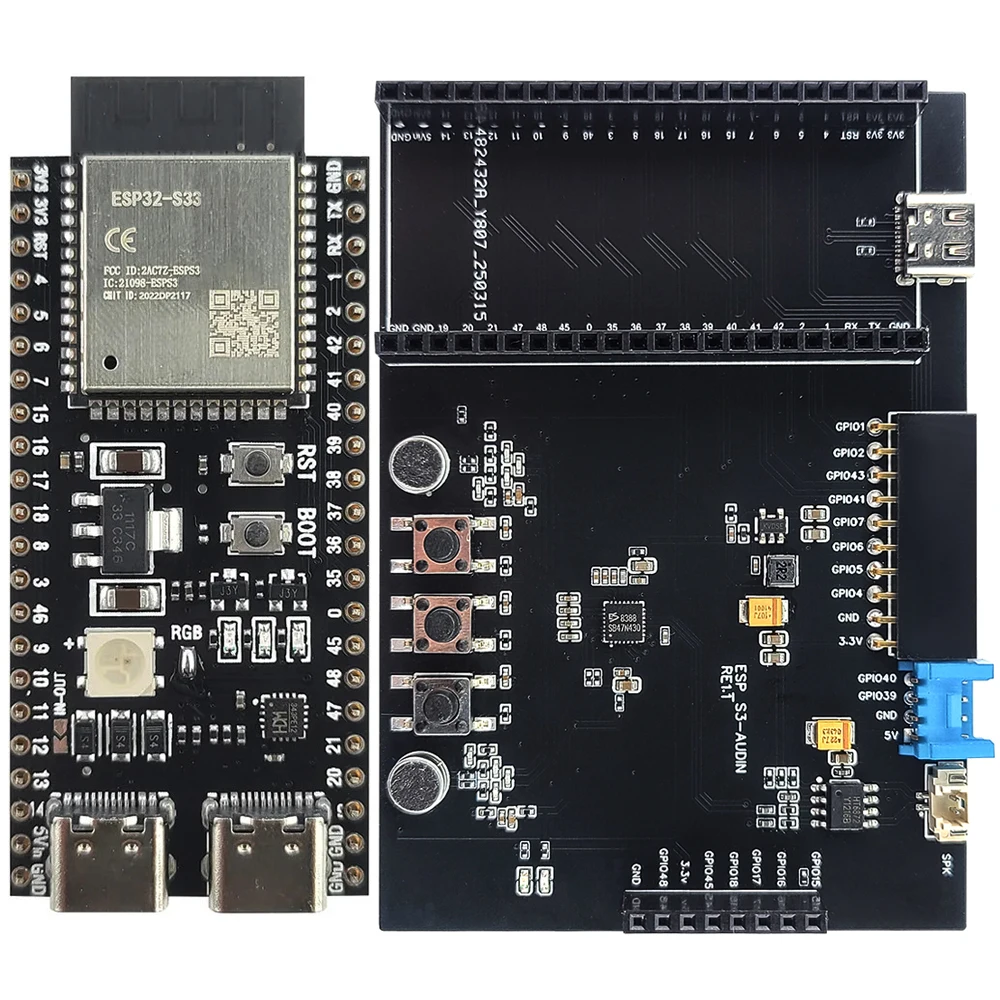 ESP32-S3 N16R8 Entwicklungsboard WiFi-Modul-Kit mit Doppel-Mikrofon-Lautsprecher für KI-Sprachinteraktion DIY IoT Smart Home Erweiterung – Detail 9