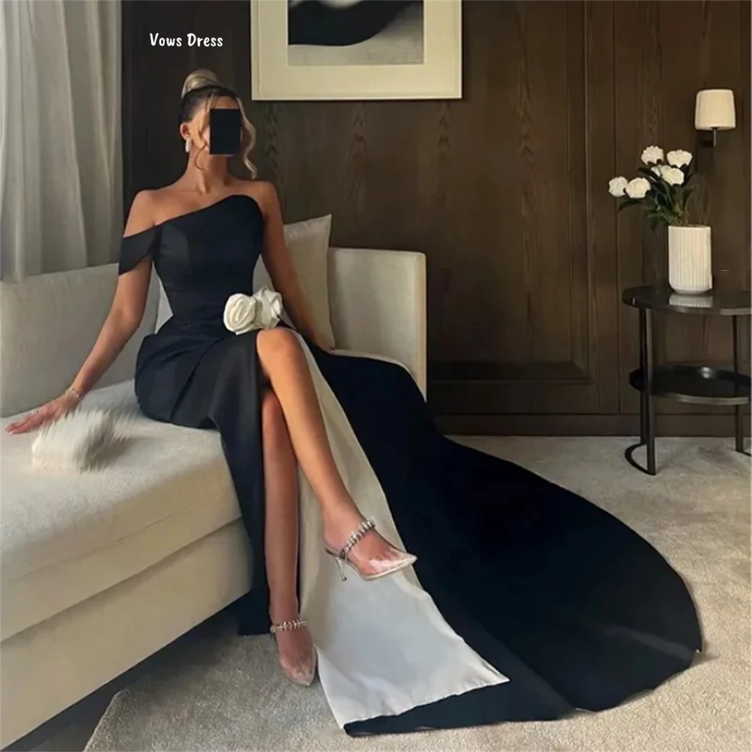 Vows Candle Prom Dresses 2025 Luxury Dresses for Party Dresses Woman 2025 Custom Made Women's Evening Dress Satin Cloth Black