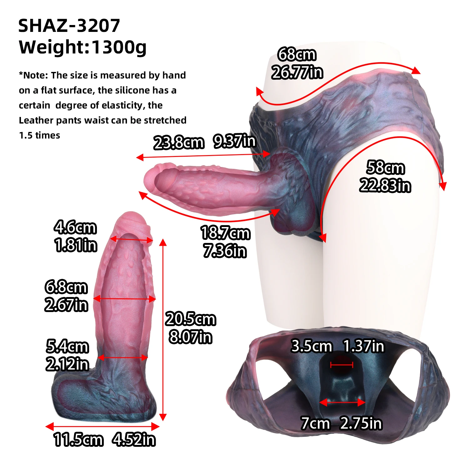 SHAZ القضيب المكبر السراويل لعبة الوحش للبالغين الجوف دسار غمد كم للذكور ديك مقاس زيادة هنتاي الجنس لعب مثلي الجنس 18 +