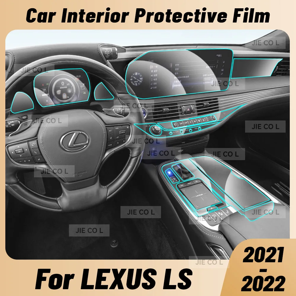 

Для LEXUS LS 2021 2022, прозрачная пленка из ТПУ для интерьера автомобиля, центральная консоль, приборная панель, навигационная защитная наклейка