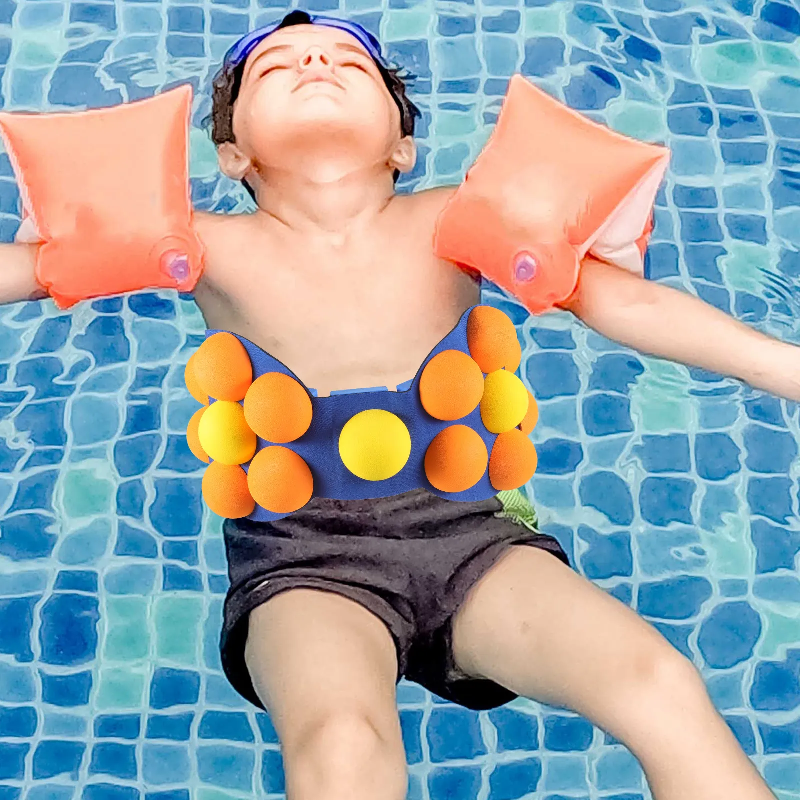 

Пояс для плавания из ЭВА, регулируемый, для тренировок, для плавания в бассейне, для тренировки спины, страховочный тренажер для плавания