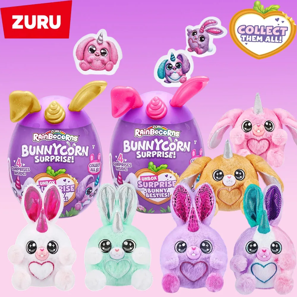 

Новые куклы-сюрпризы Rainbocorns Bunnycorn Surprise Rabbit Family: 4 куклы-сюрпризы внутри яйца, игрушки-сюрпризы в слепой коробке для девочек, рождественские подарки