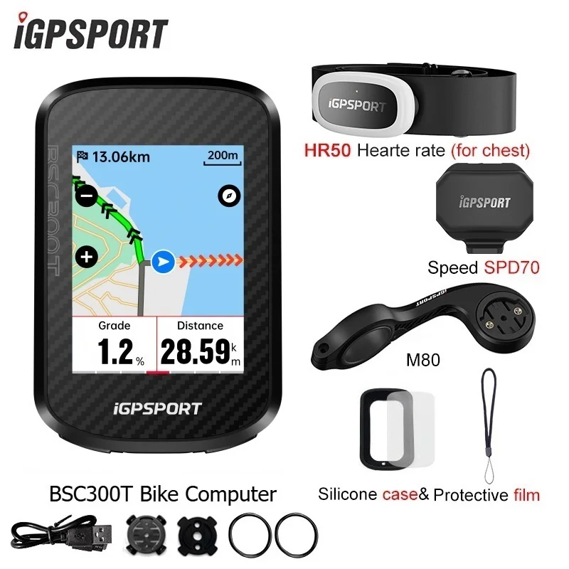 iGPSPORT Touch-screen BSC300T Weather GPS Bike Computer Global