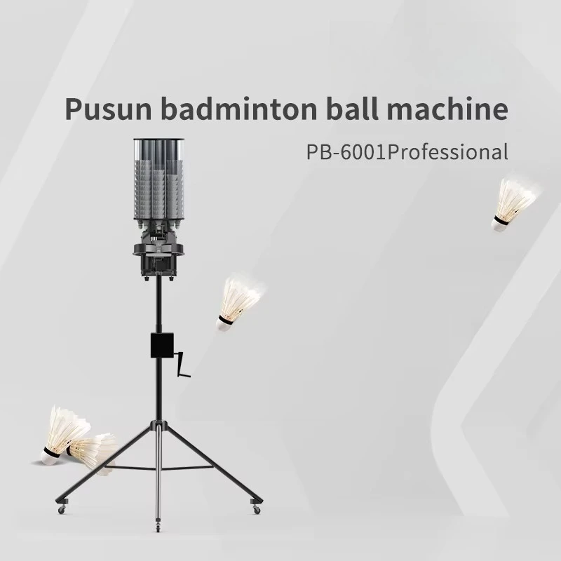 PB 6001 Pro Automatic Badminton Shuttlecock Machine Professional Trainer 180 Plus Capacity App Control