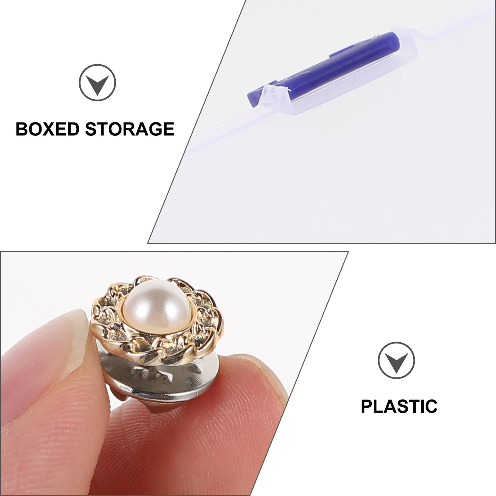 

50pcs Collar Corsages Anti Peering Brooches Hidden Buttons Decorative Shirt No Sewing Clothes Accessories Nail Free Fashion