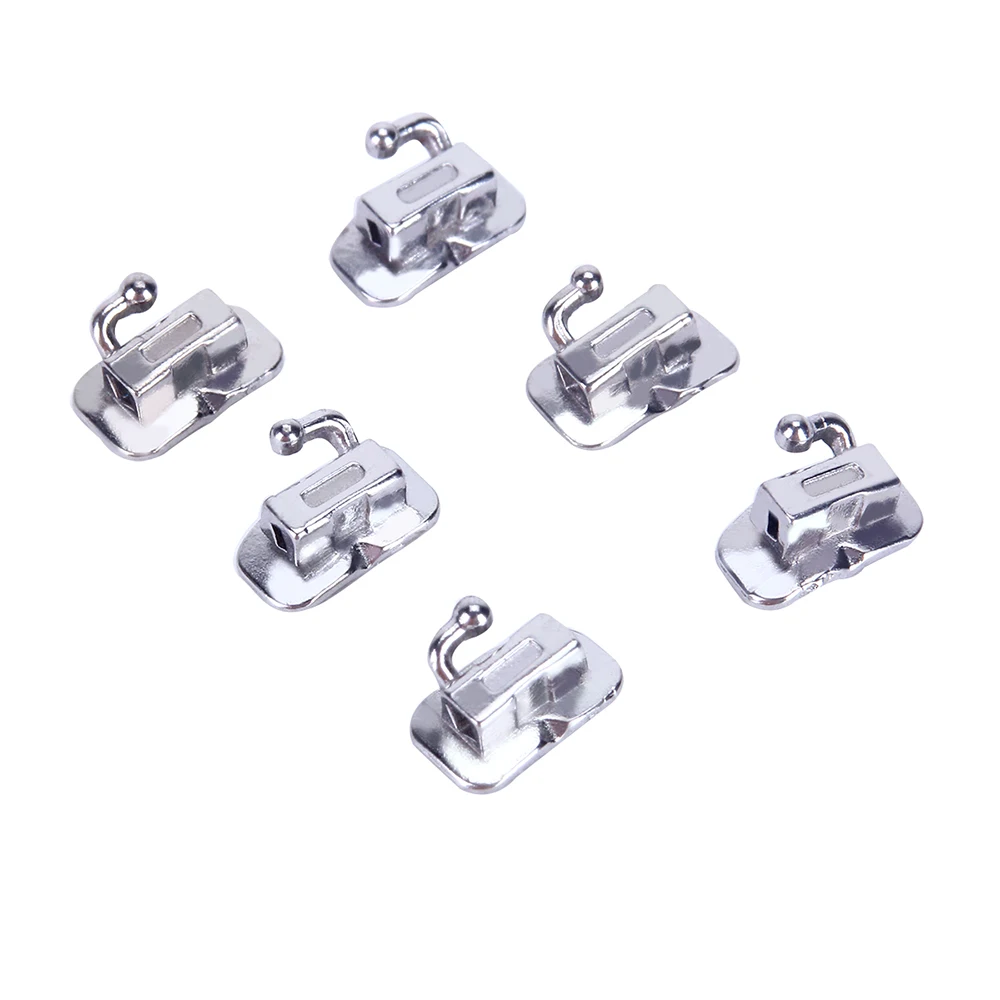 50 Sets/Pack AZDENT Dental Orthodontic Buccal Tube 1st/2nd Molar Bondable Non-Convertible Single Monoblock Roth/MBT 018/022