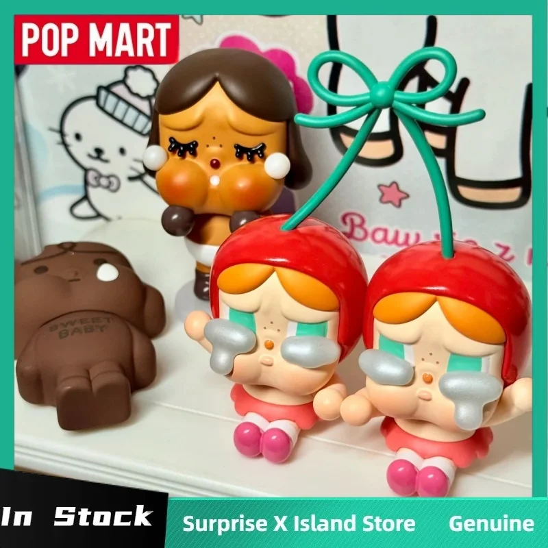حقيقي Popmart البكاء الطفل Crybaby الحب دموع الله سلسلة صندوق أعمى بولي كلوريد الفينيل الشكل مكتب الديكور جمع عيد ميلاد هدية الكريسماس