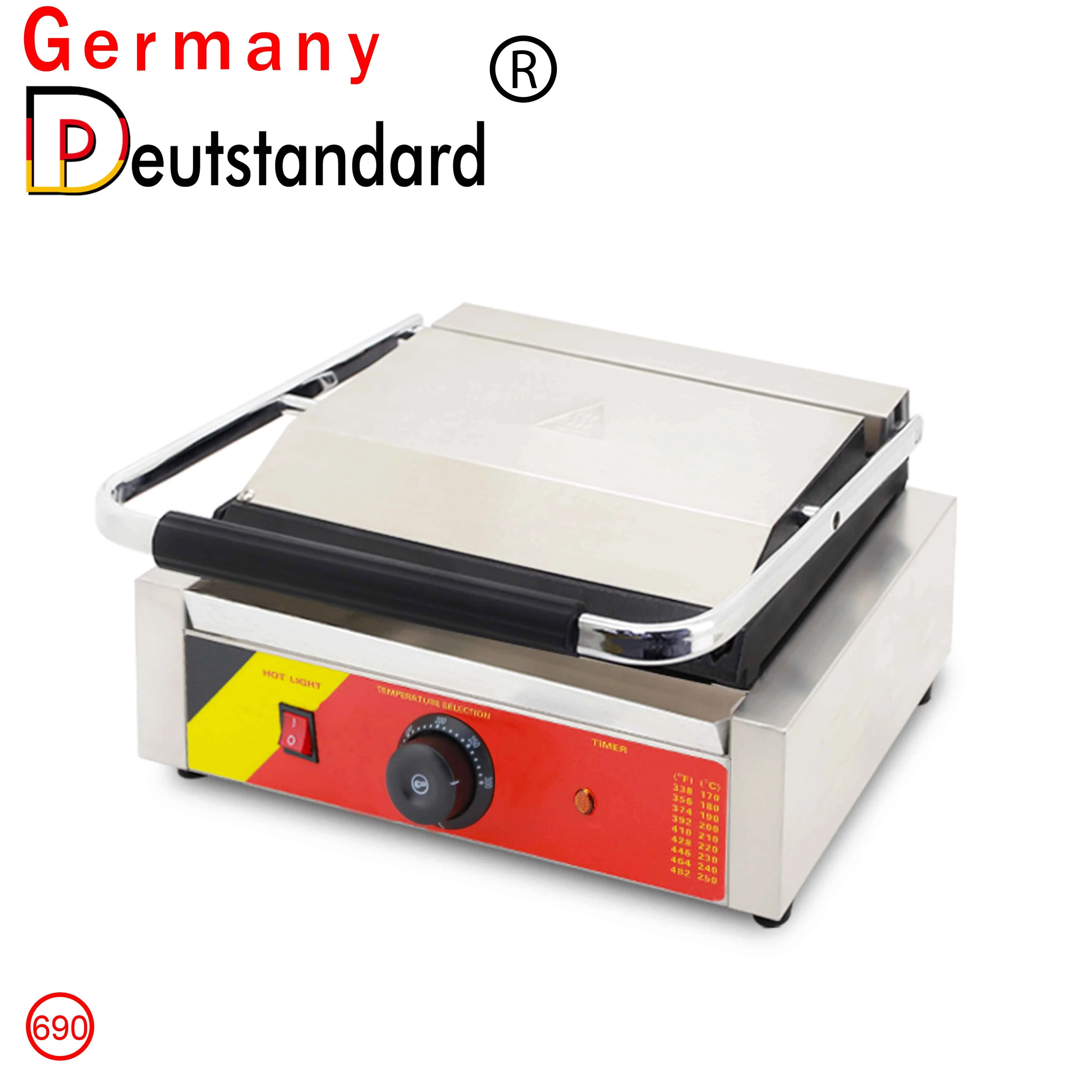 แผ่นเดี่ยว Non-Stick Cast Iron Panini Grills บาร์บีคิวไส้กรอก Burger Toast Beef สเต็กแซนวิช Panini PressGrills