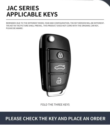 Imagen 2 del producto Funda para llave de coche de aleación de Zinc para Jac Ruifeng S2 Shuailing T6 camioneta M3 Heyue RS llavero de protección accesorios interiores