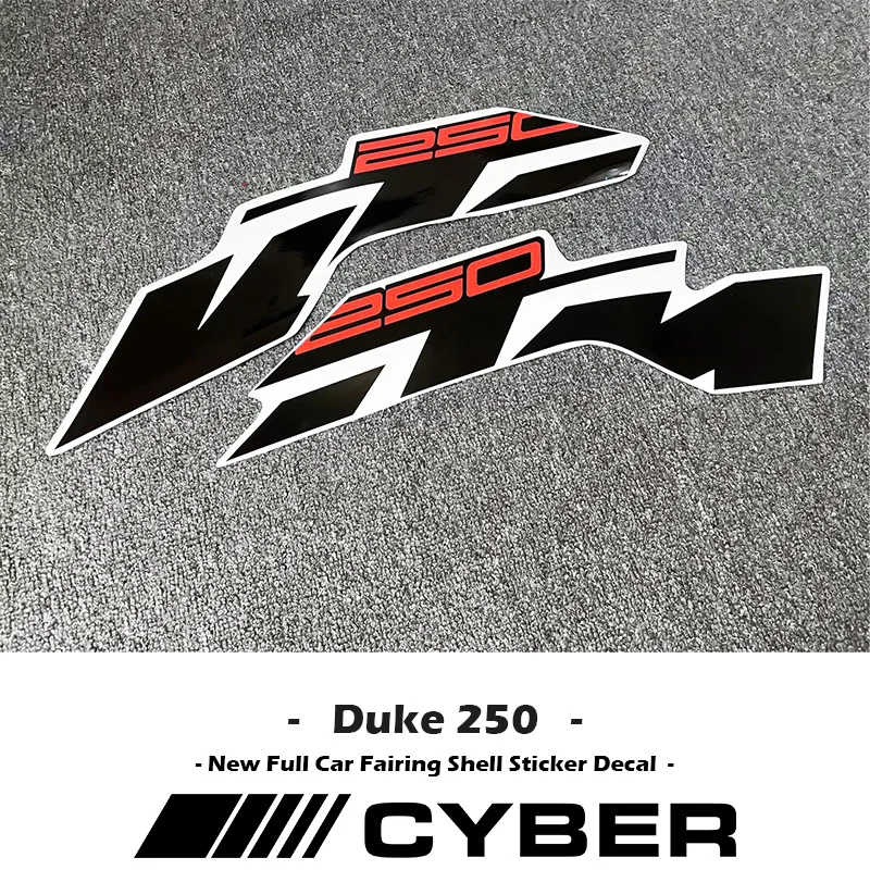 For KTM Duke 250 Duke 250 New Full Car Fairing Shell Sticker Decal Air Guide Groove Motorcycle Stickers 250