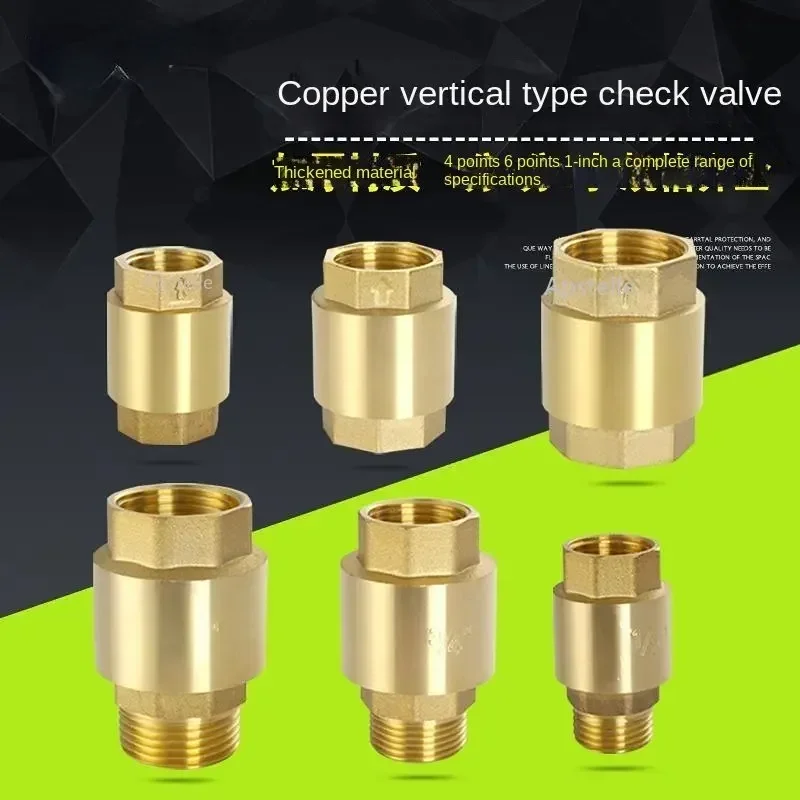 

200WOG Male for Water Gas Oil Control Devices Valve DN15/DN20/DN25 NPT Brass Thread Check Valve One Way Non-Return Check Valve