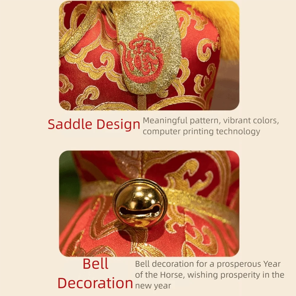 ม้าสีสันสดใส งานฝีมือสร้างสรรค์ รูปม้าการ์ตูนน่ารัก มีไฟกระพริบ ของตกแต่งเทศกาล