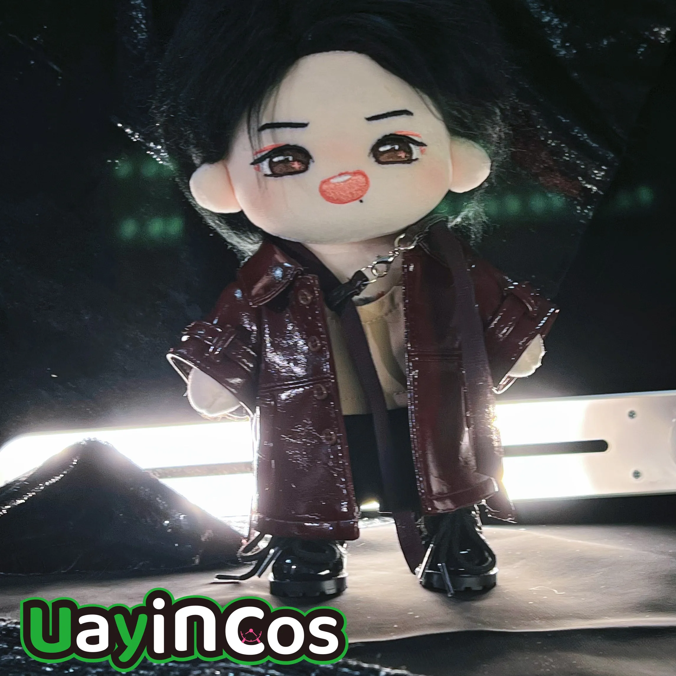 

В наличии 20 см одежда для кукол Idol Wang Yibo длинные кожаные куртки пальто модный костюм мягкие плюшевые аксессуары для кукол аниме игрушка Ki