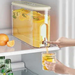 4L Large Capacity Sealed Cold Water Pitcher With Faucet Refrigerator Cold Kettle Iced Beverage Dispenser For Fruit Juices Water