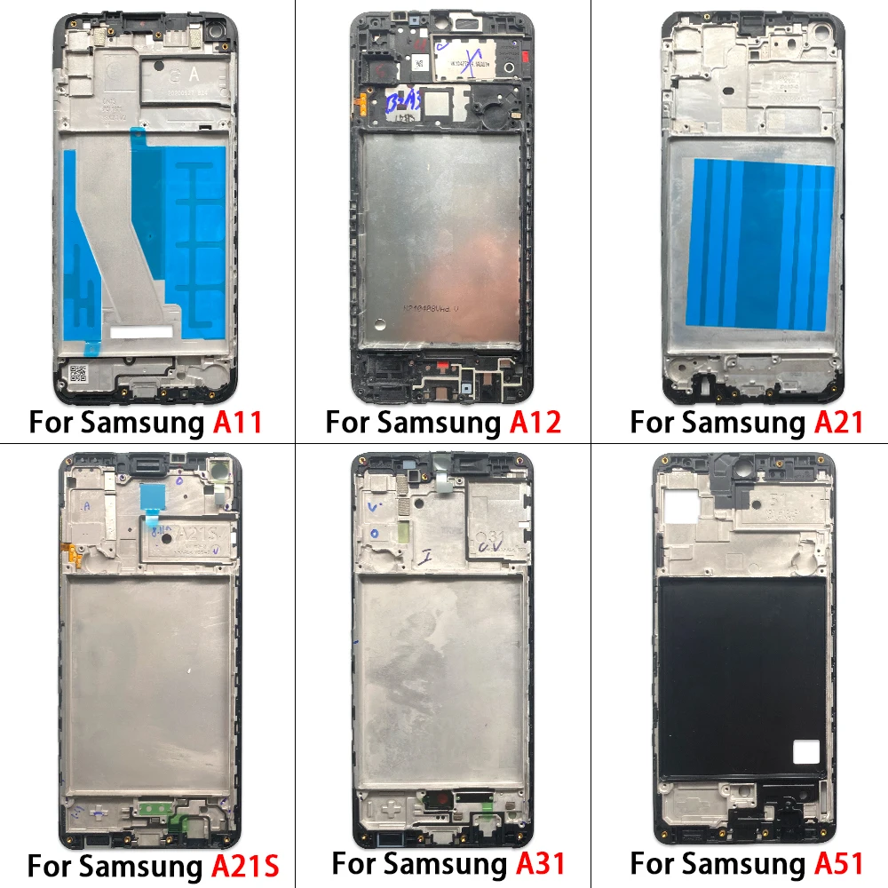 

New For Samsung A71 A10 A51 A20 A31 A30 A21S A50 A11 A70 Housing Middle Frame Bezel Middle Replacement Parts Middle Frame