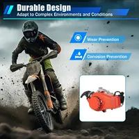 49cc 2 Stroke Engine, 40mph Pull Start Engine Starter Motor for Pocket Bike Mini Dirt Bike ATV Scooter (49cc (Engine Only))