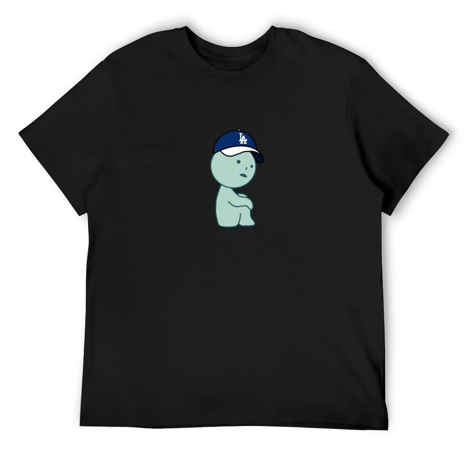 

Smiski wearing a LA Dodgers Hat T-Shirt sublime korean fashion graphics mens plain t shirts