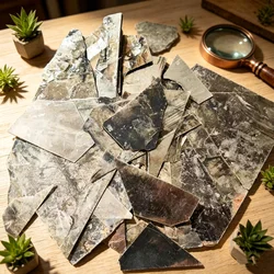 Natural Muscovite Stone Mica Flakes Glimmer Lamellar Crystals Mineral Specimen Experimental Collection Home Decoration Stone