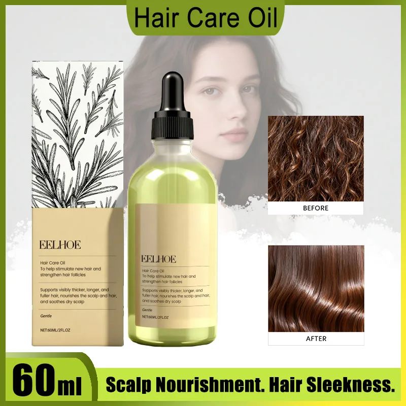 

60ml Rosemary Hair Care Essential Oil Repair Hair Damage Prevent Hair Strengthen Root Nourishe HairOil Ideal Scalp Massage