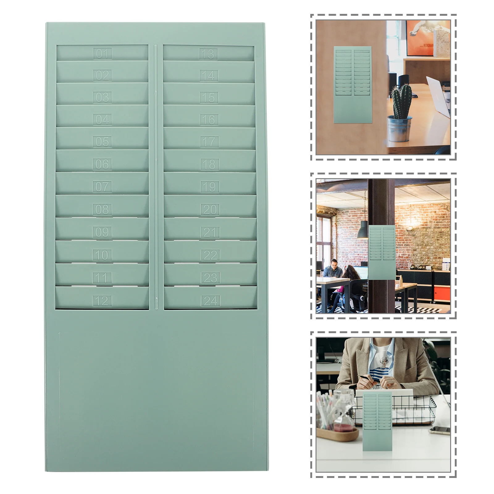 24 Slots Anwesenheitsmaschine Kartenhalter Weißes Rack Offizieller Organizer für Kartenzubehör