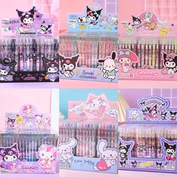 Sanrio Gel Pens 12pcs Kuromi Hello Kitty Melody Cute Boxed Press Water-based Pen Office Signature Pen Stationery Wholesale