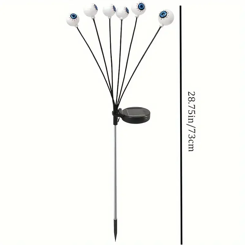 6 تصميم مقلة العين المخيفة LED مع أضواء خضراء متوهجة ديكور حديقة الهالوين للحديقة والفناء في الهواء الطلق أضواء حمراء مقاومة للماء 301