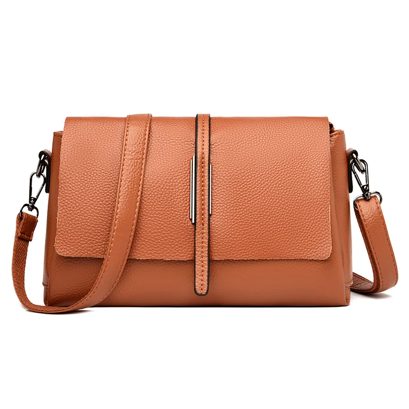 MOODS Genuine Leather Mini Square Shoulder Crossbody Bags For Women 2024 Luxury Designer Handbags Solid Color Messenger Satchels