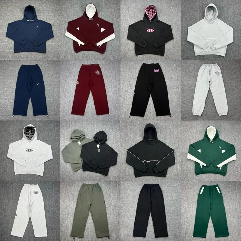 

New Arrivals Mertre Hoodie High Quality Zipper Pocket Sweatpants Embroidered Logo Pullover