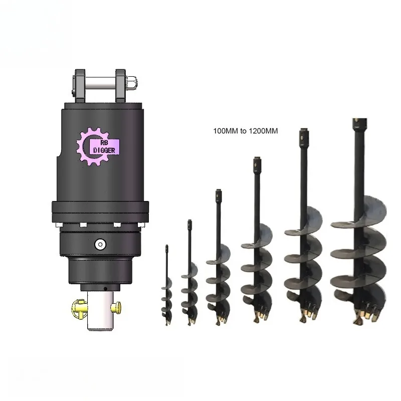 RB2000 factory manufacture mini excavator auger after hole digger drill rig hydraulic