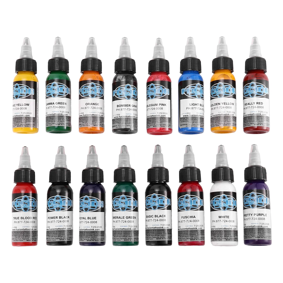 TAttoo Ink 16 Colors Set 1 Oz 30Ml/Bottle Pigment Kit 3D Makeup Beauty Ink