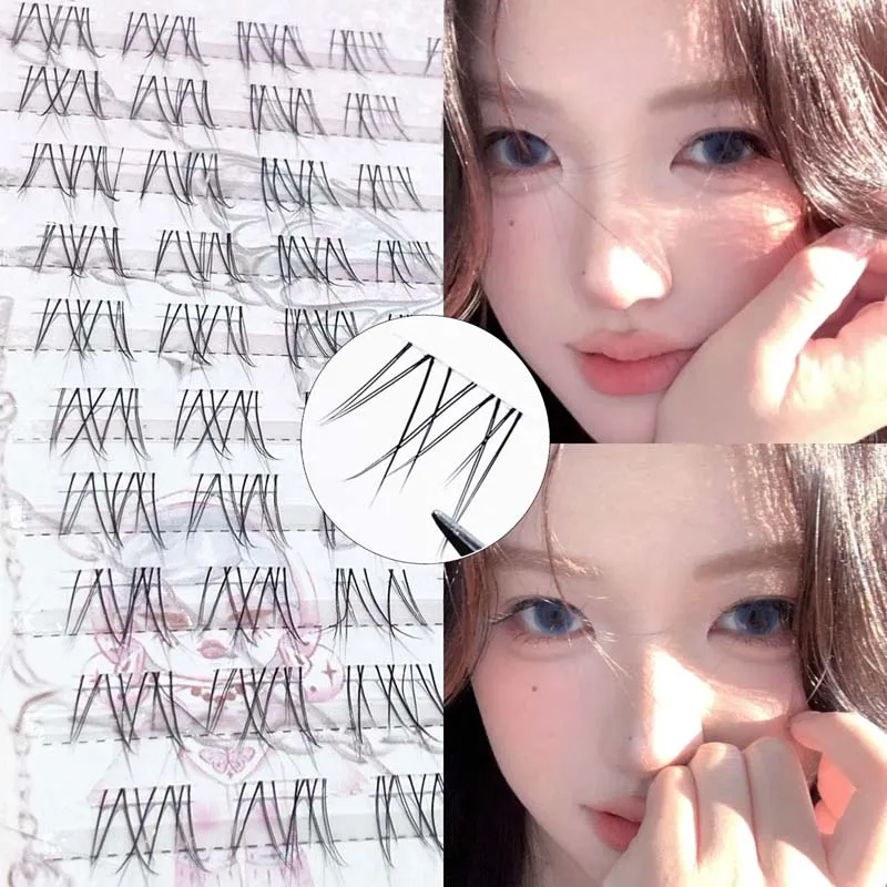 Doudoutian Nile Goddess Lower Lashes 80 Clusters Ultra Natural Wispy Soft Strands Daily School Makeup