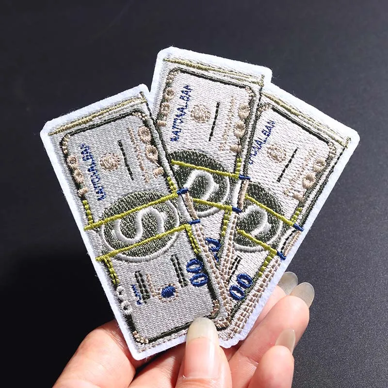 Three US dollars in size: 10x10CM patchers embroidery clothing stickers Iron on badge logo punk patches Clothing decoration