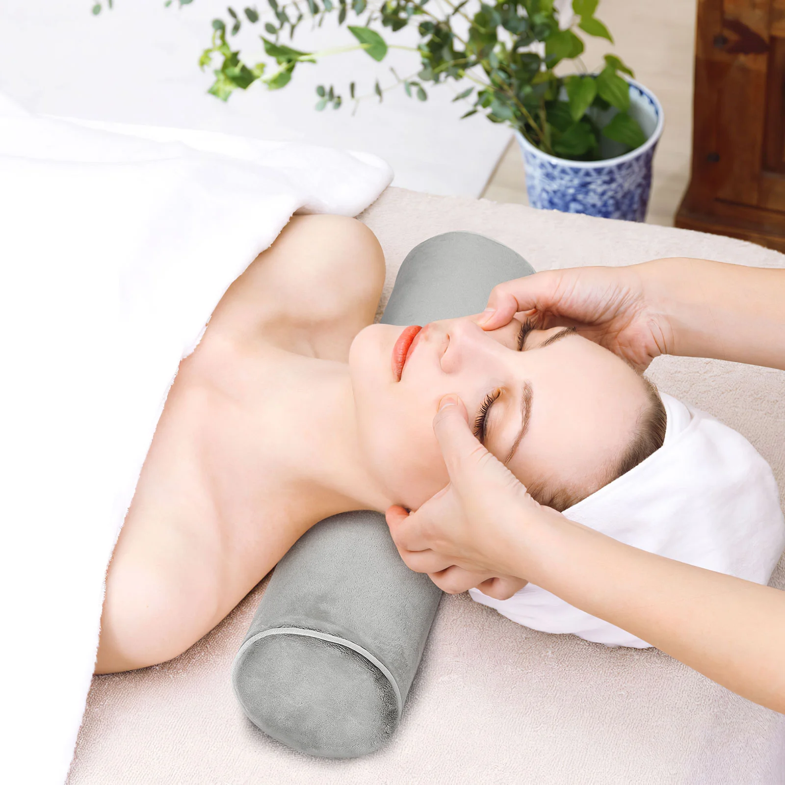 Pillow Neck Roll Cervicalmemory Round Bolster Sleeping For Support Cylinder Pillows Wedge Spine Lumbar Cushion Tube Knee