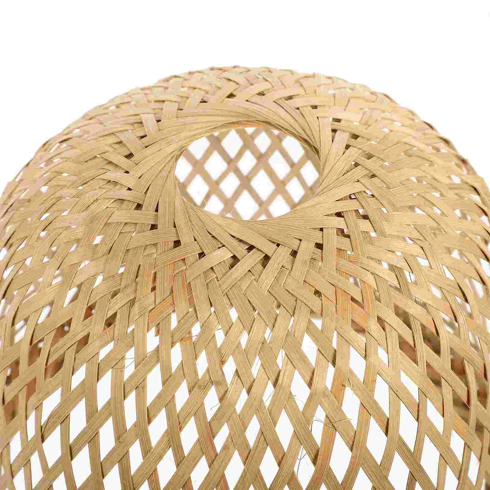 Lamp Shade Light Cover Lampshade Pendant Bamboo Rattan Ceiling Shades Wicker Woven Chandelier Hanging Table Bulb Floor Cage