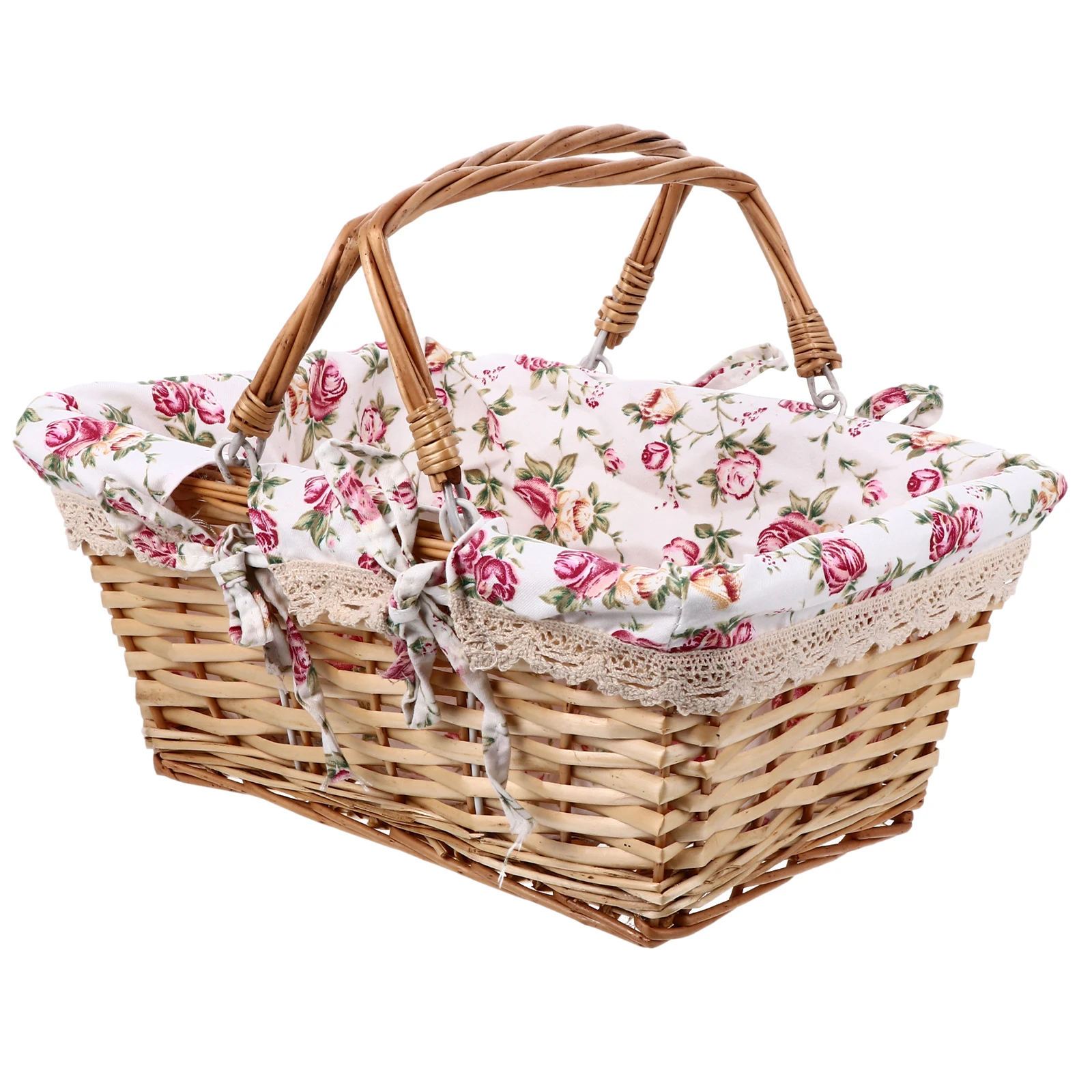 

Rattan Shopping Basket Woven Storage Beautiful Gift H made Carrying Natural Material Durable Long Serving Decorative