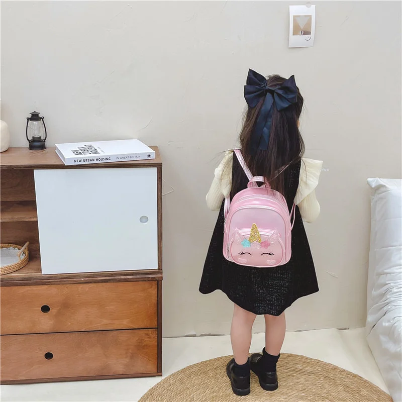 Sac à dos brodé licorne rose sac d'école personnalisé pour tout-petits sac à dos pour pépinière sac à dos de maternelle sac préscolaire sacs à dos pour filles