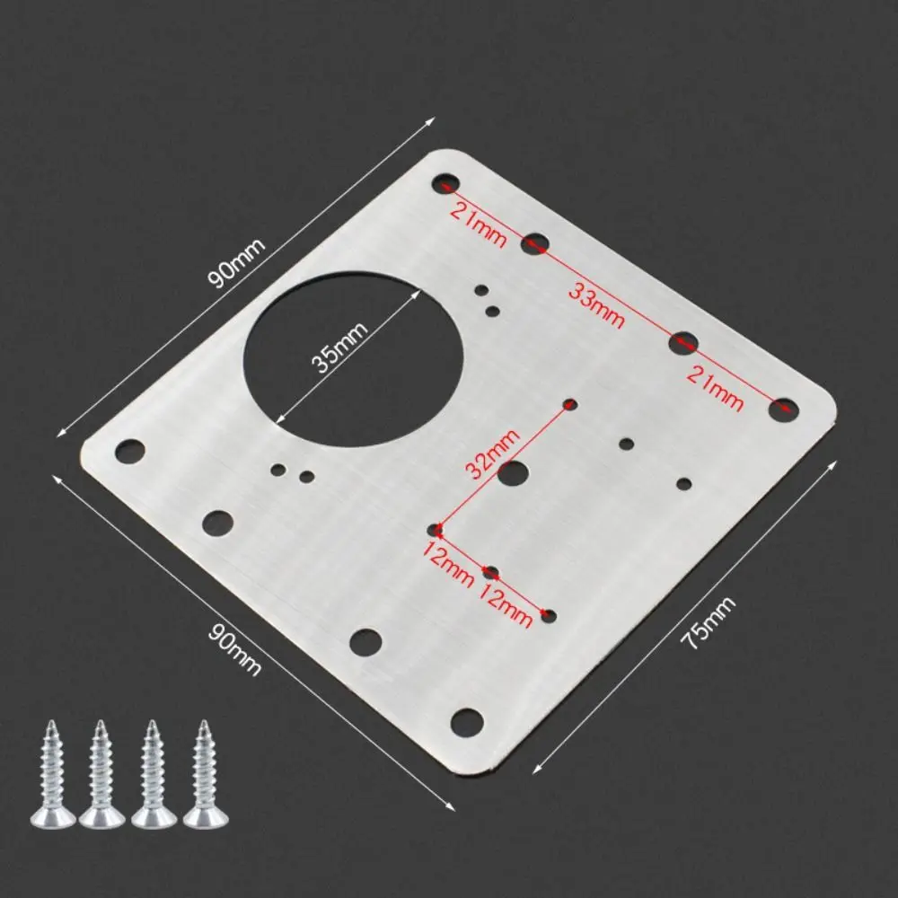 Placa de reparo de dobradiça de armário de cozinha de aço inoxidável prata fácil de instalar placa de reparo de dobradiça com 4 parafusos placa de fixação de dobradiça