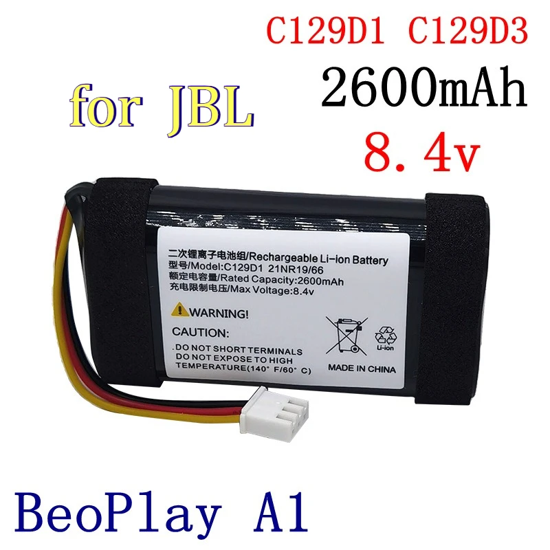 

Аккумулятор 2600 мАч для JBL Audio A1, беспроводной Bluetooth-колонки, популярной портативной колонки C129D1, перезаряжаемая батарея C129D3